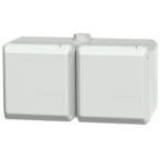 MENNEKES Tomada Cepex dupla, cinzento-claro 4235