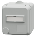 MENNEKES Tomada de parede Cepex SCHUKO® com campo de identificação, cinzento elétrico 4573