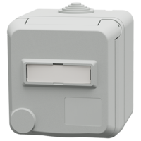 MENNEKES  Tomada de parede Cepex SCHUKO® com campo de identificação, cinzento elétrico 4573