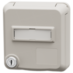 MENNEKES Tomada de dados Cepex com fechadura e campo de identificação, branco puro 4604