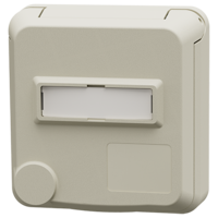 MENNEKES  Tomada de painel Cepex SCHUKO® com campo de identificação, branco pérola 4574