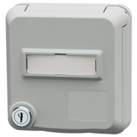 MENNEKES  Tomada de dados Cepex com fechadura e campo de identificação, aluminio branco 4626