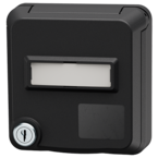 MENNEKES Tomada de dados Cepex com fechadura e campo de identificação, preto azeviche 4645