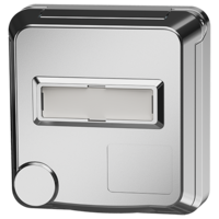MENNEKES  Tomada de painel Cepex SCHUKO® com campo de identificação, aluminio branco 4574ME