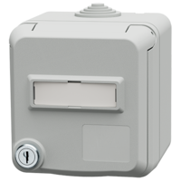MENNEKES  Tomada de parede Cepex SCHUKO®  com fechadura e campo de identificação, cinzento elétrico 4576