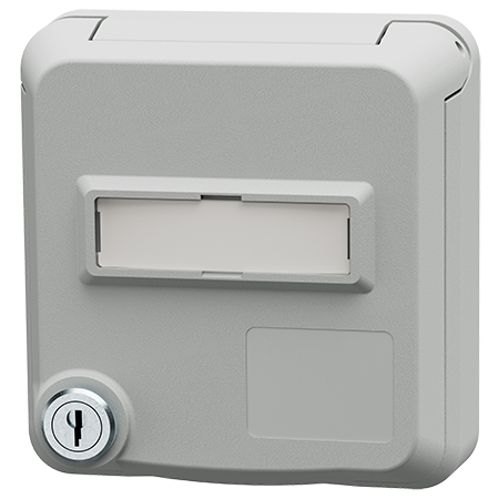 MENNEKES Tomada de dados Cepex com fechadura e campo de identificação, aluminio branco 4626