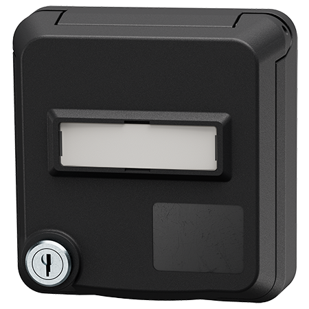 MENNEKES Tomada de dados Cepex com fechadura e campo de identificação, preto azeviche 4645